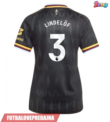 Lacne Ženy Futbalové dres Aston Villa Victor Lindelof #3 2026-27 Krátky Rukáv - Preč